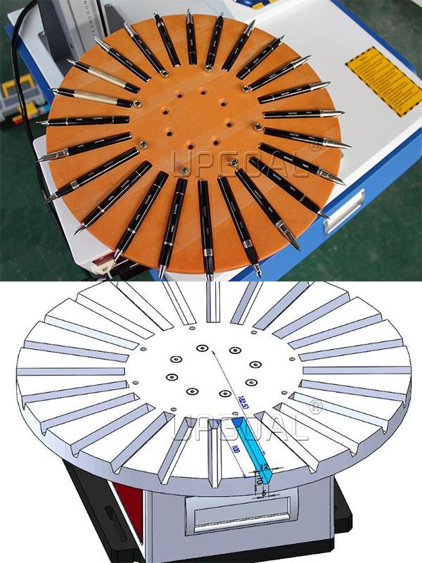 360degree turning rotary table, can for 24pcs pen marking one time