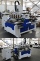 6 Heads 6  Rotary Axis Wood Cylinder Engraving CNC Router Machine 4 Axis