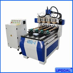 Small 4 Heads 4 Cylinder CNC Engraving Machine 600*900m