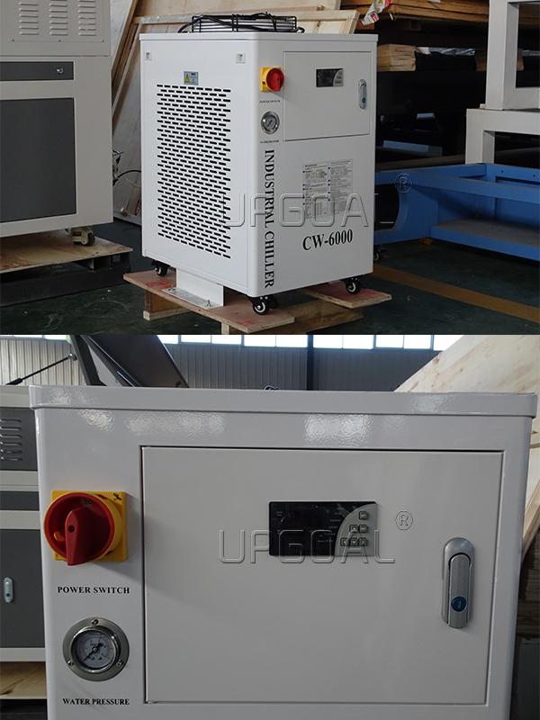 High- power  Industrial water chiller CW-6000 with 30meter lift is equipped to ensure the machine can work last long time.