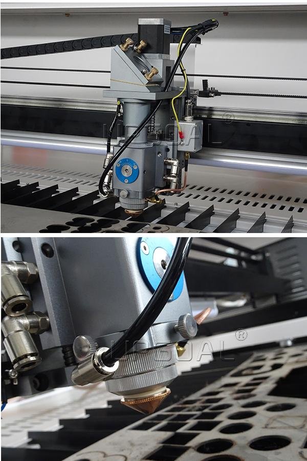 With auto height controller for laser head, can track the metal material surface and adjust suitable focus length, ensuring the cutting quality.  