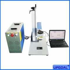 20W Small Desktop Fiber Laser Marking Machine for Metal Nameplate/Label