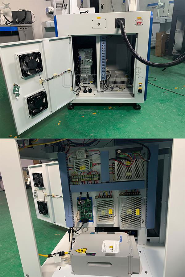 One piece design of control cabinet and marking table,