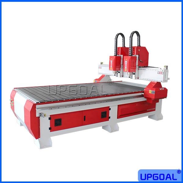 Two Head Woodworking CNC Craving Cutting Machine 1300*2500mm 2