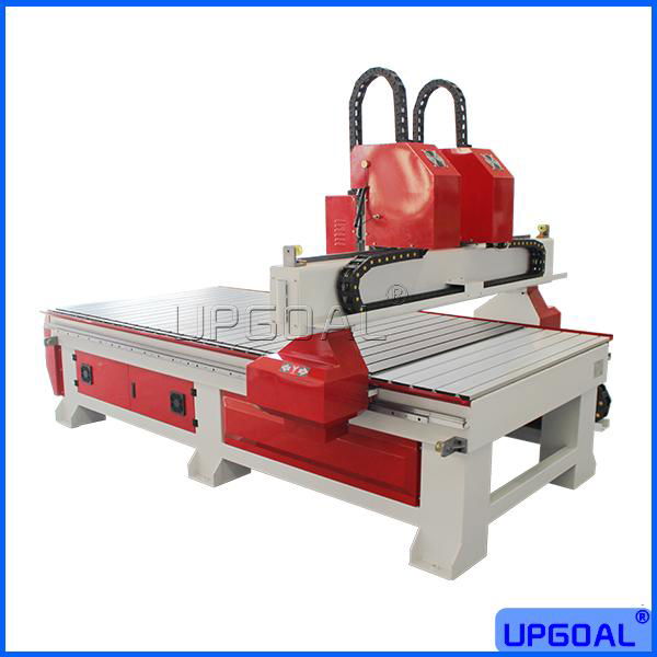 Two Head Woodworking CNC Craving Cutting Machine 1300*2500mm 4