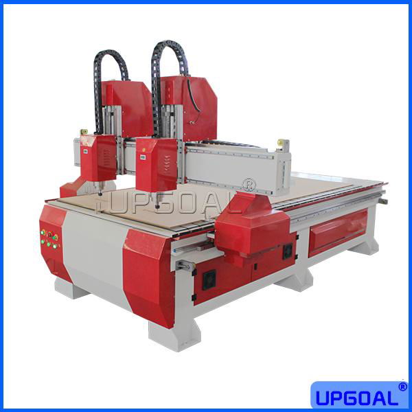 Two Head Woodworking CNC Craving Cutting Machine 1300*2500mm