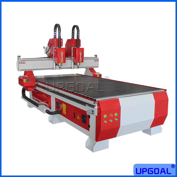 Two Head Woodworking CNC Craving Cutting Machine 1300*2500mm 3