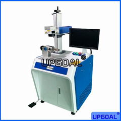 30W China Fiber Laser Marking Machine for Metal Logo Marking With Rotary Device