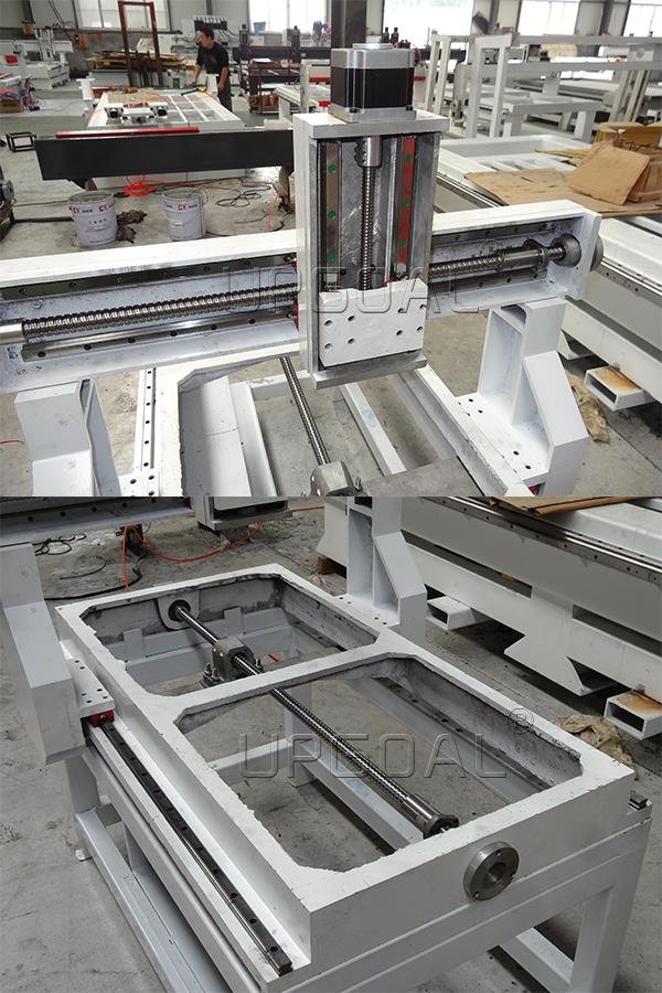 Cast ion machine bed, cast aluminum gantry structure 