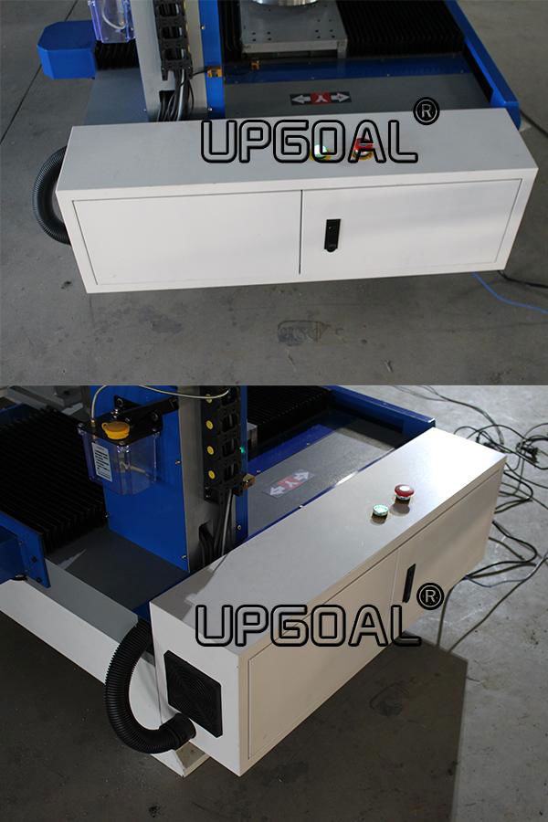 Side fixing control cabinet, save working space.
