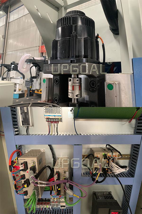 Powerful SYNTEC 1000W servo motor and driver for XYZ-axis, suitable all kinds of heavy solid wood engraving and cutting, high precision and fast speed.