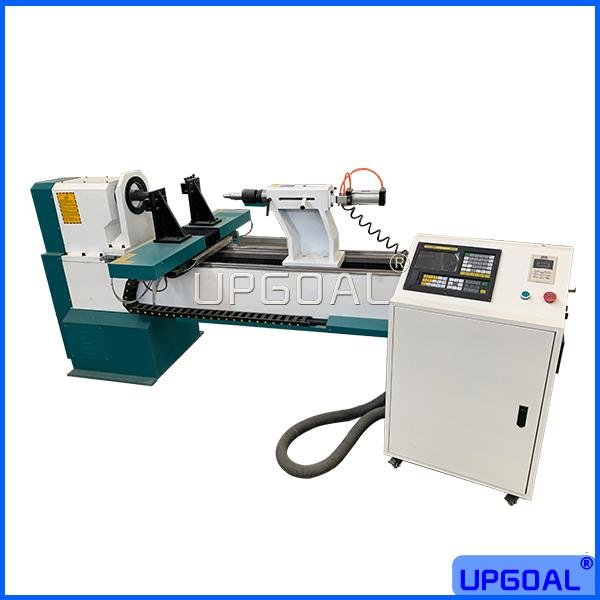 Hot Sale Single Axis Double Blades CNC Wood Lathe Machine for Stair Handrail