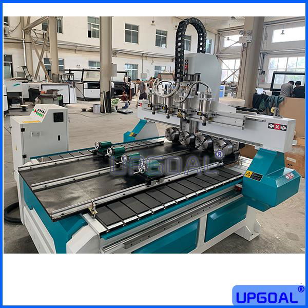 4 Axis Wood Gunstock CNC Engraving Cutting Machine with 4 Heads UG
