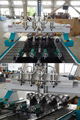 One Z-axis with 4 pcs spindle heads, and 4 pcs rotary axis( diameter 160mm, length 1300mm),  can for 4pcs cylinder engraving at one time, much improving the working efficiency. And, each rotary axis with independent reduction gear type hybrid servo motor, during working, the other ones can do continus working if one failure. 