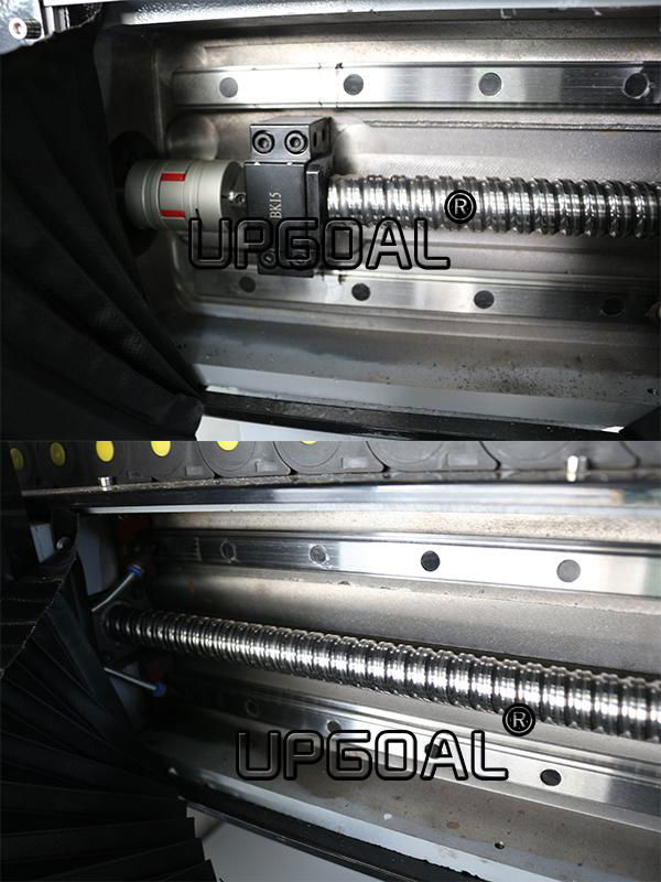 Equipped with  Hiwin Taiwan linear square guide rail for XYZ-axis, effectively improved the precision.  4.Three axis with precision TBI ball screw transmission ensure the engraving speed and accuracy.