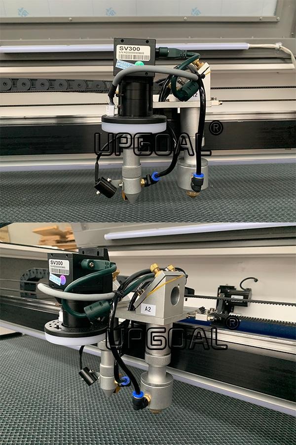 . Machine with RUIDA CCD Camera auto positioning, can do visual positioning, trademark cutting, image analysis. support feature recognition position positioning and MARK point auxiliary position positioning function,  improves the working efficiency.