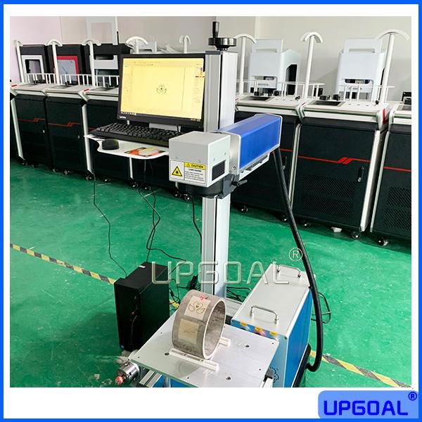 50W Split Fiber Laser Marking Machine For Big Size/Diameter Metal Parts 4