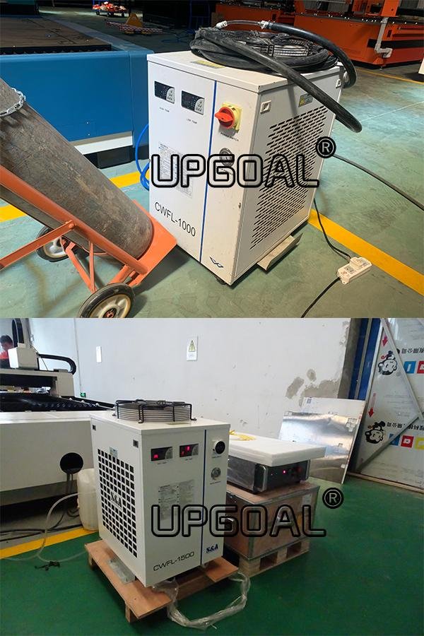 S&A Teyu Industrial chiller CWUL-1000/CWUL-1500, ensuring fiber laser and laser head can be cooled quickly to ensure that the laser machine has stable power even working at high temperature, high efficient and fast operation.
