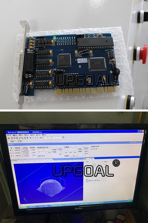  PCI NcStudio control system, enable high processing speed, synchronization of Curve and straight line, more perfect curve working and Spindle start up and stop automatically.