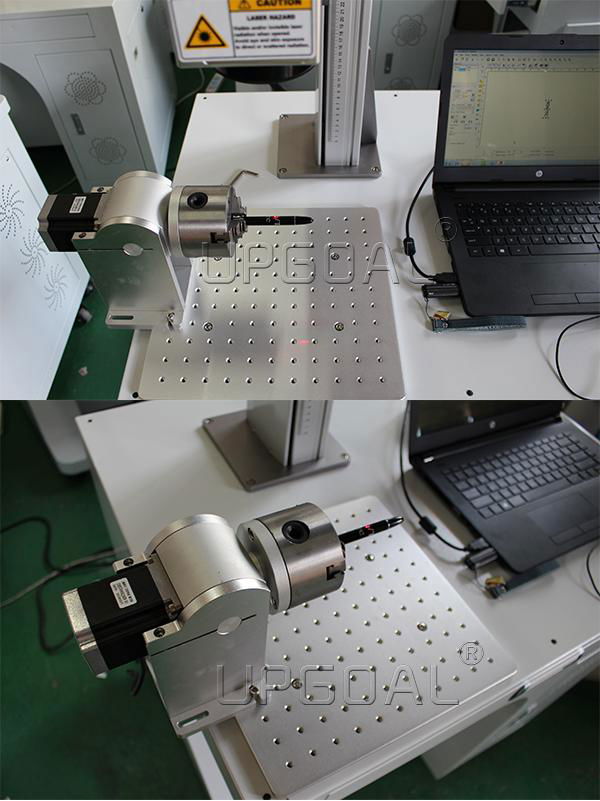 Optionalrotary axis for cylinder marking