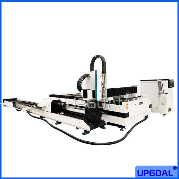 1500W Tube Plate Fiber Laser Cutting Machine with Rotary Axis 1500*3000*220mm 3
