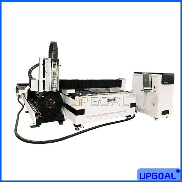 1500W Tube Plate Fiber Laser Cutting Machine with Rotary Axis 1500*3000*220mm 4