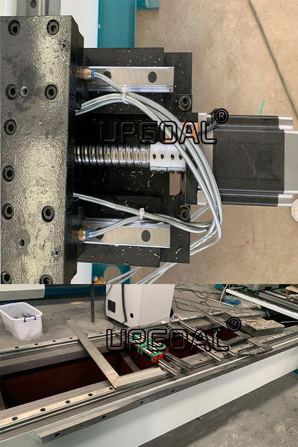 Imported Hiwin, Taiwan Linear square guide rail with ball bearing slide block which ensure high weight capacity,  high precision, smooth and steady running.     X Y Z- axis with precision ball screw, high precision and more durable.