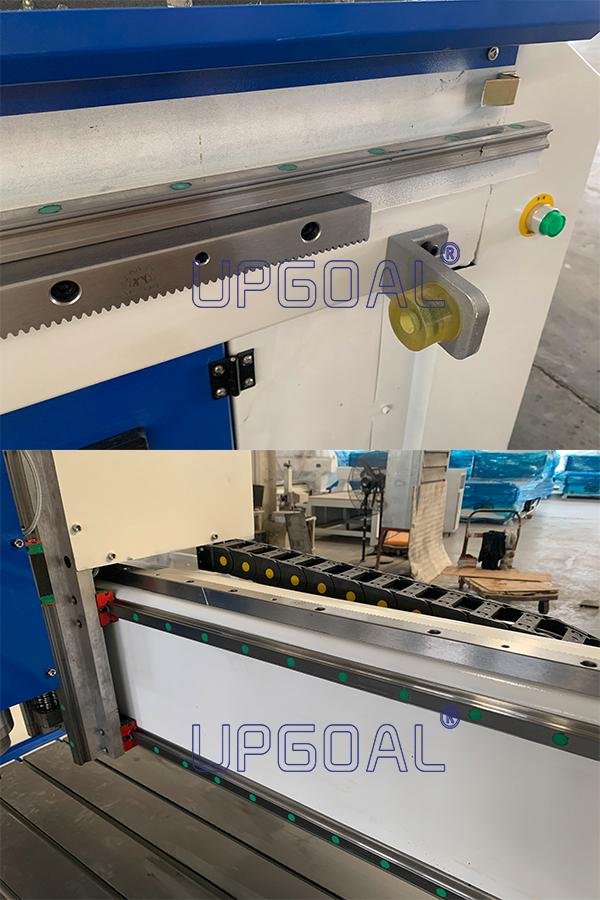  Imported Hiwin, Taiwan Linear square guide rail with ball bearing slide block which ensure high weight capacity,  high precision, smooth and steady running. Adopt imported precision ball screws, tools feeded with more accuracy.