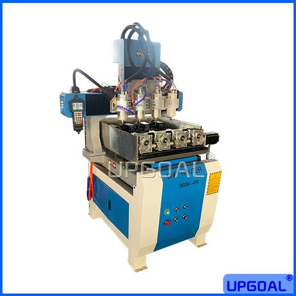 4 Axis Wood Chess Wood Artware CNC Engraving Machine  with Multi Heads