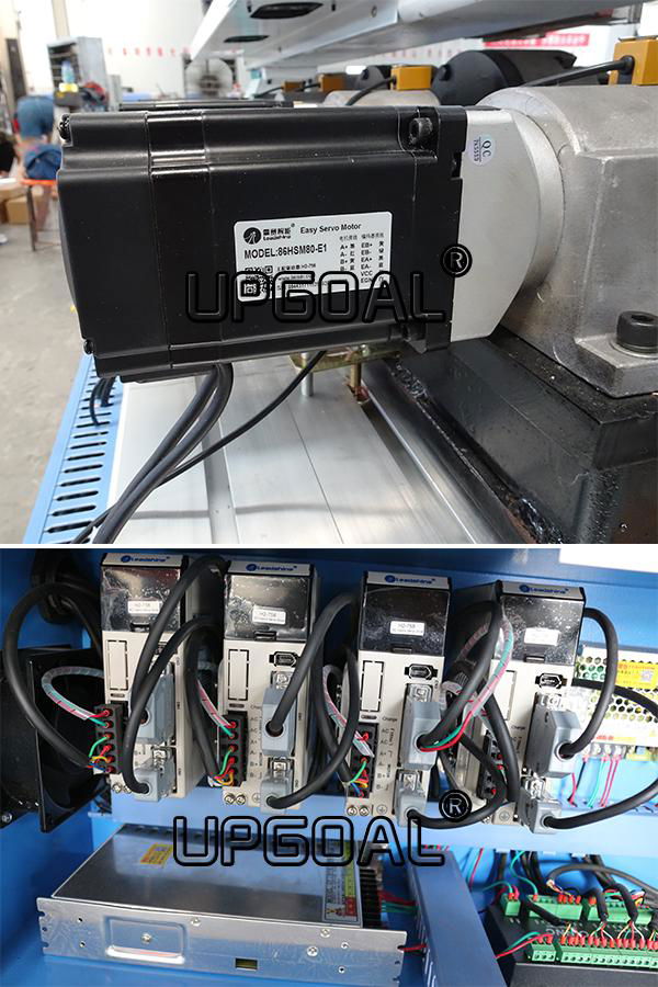China Leadshine hybrid servo motor and hybrid servo driver H2-758 for XYZA-axis, compared with the stepper motor, ensuring high speed and precision working.