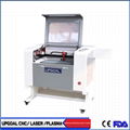 Small Cheap 60W Leather Co2 Laser Cutting Engraving Machine 600*400mm