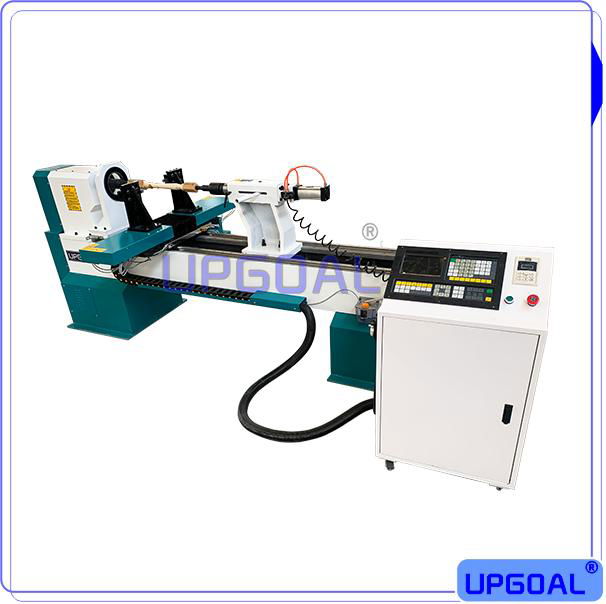 Hot Sale Single Axis Double Blades CNC Wood Lathe Machine for Stair Handrail 2