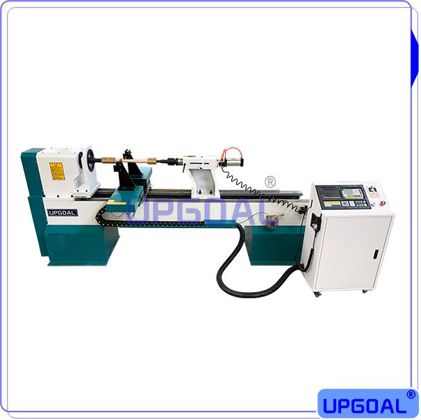 Hot Sale Single Axis Double Blades CNC Wood Lathe Machine for Stair Handrail 3