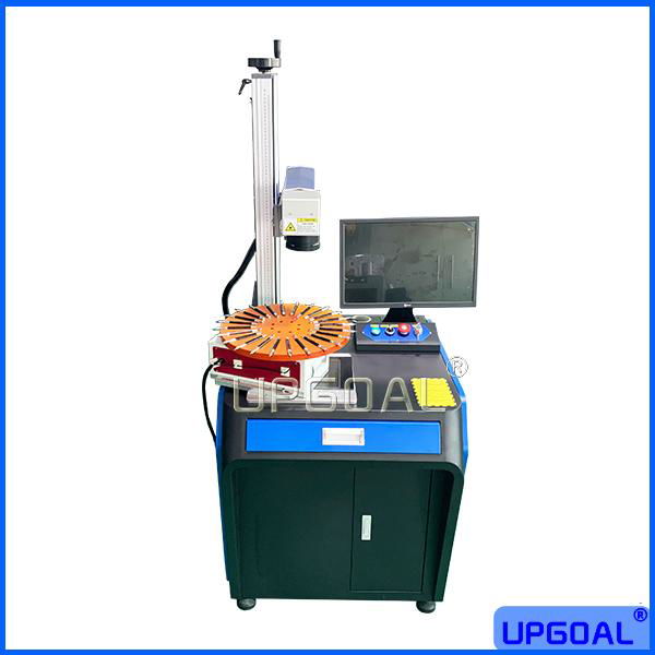 Metal Pen Fiber Laser Marking Machine with Disc Rotary Table 3