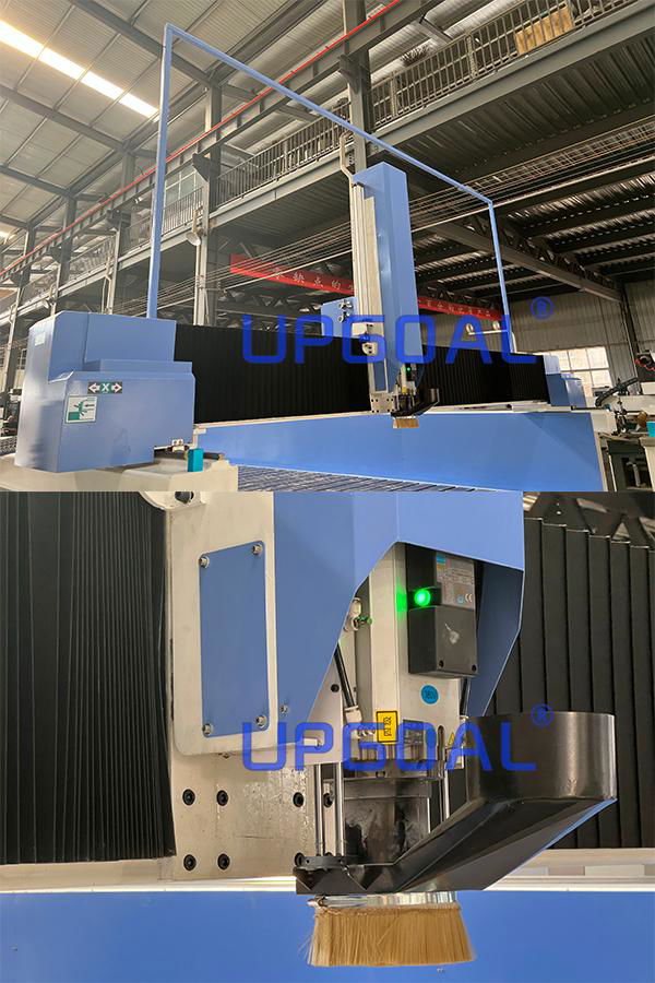 Adopted with  famous China HQD brand 14KW ATC air cooling spindle( ISO30), high precision, low noise, high RPM, long life time , and stable moving.