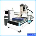 Woodworking Machine ATC CNC Router with Dual Cutting Saw 1.3*2.8m