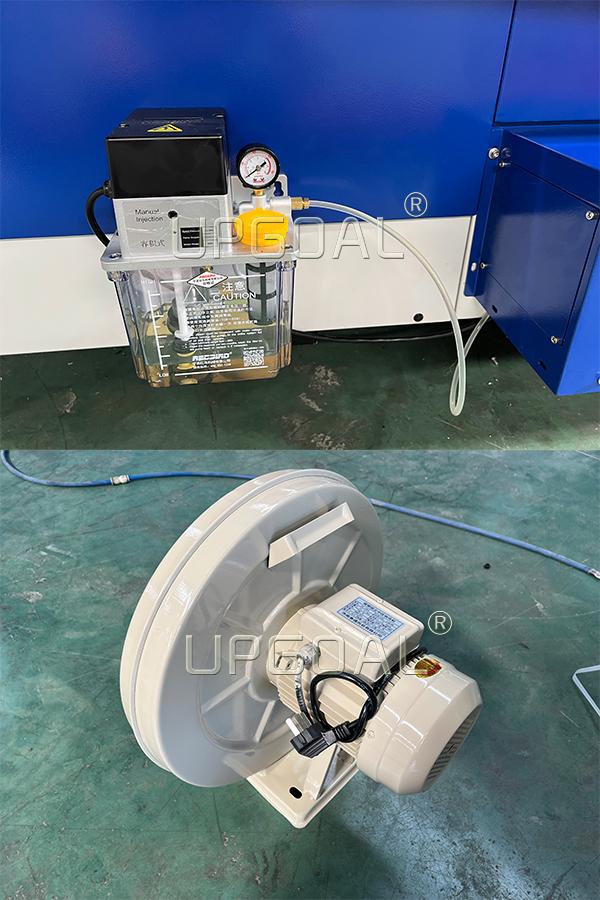  Auto lubrication system and air blower 750W for blow- off.