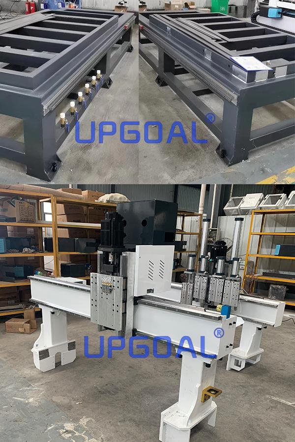 Whole machine is welded by strong square  steel tube structure, with tempering aging treatment, no distortion, long time using.