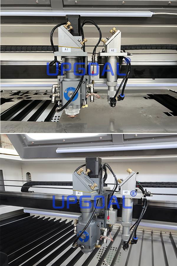 Equipped with dual metal&non-metal laser cutting head. Stainless steel, carbon steel, acrylic and wood can be cut. 