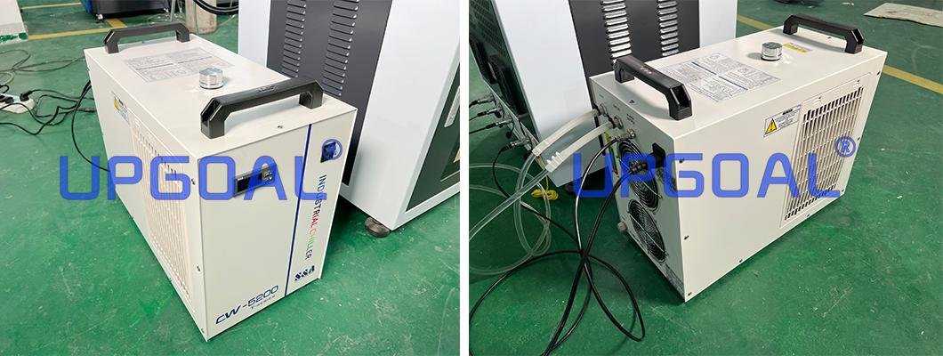 With industrial chiller CW-5200( S&A) for  co2 RF laser tube continuous cooling.