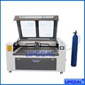 Equipped with dual metal&non-metal laser cutting head. Stainless steel, carbon steel, acrylic and wood can be cut. 