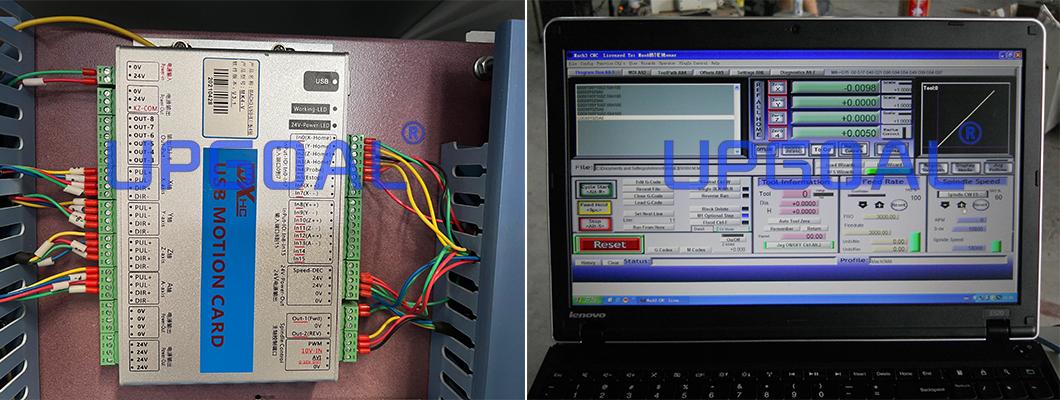 Mach3 4 axis controller with USB port, enable high processing speed, synchronization of curve and straight line, more perfect curve working and spindle start up and stop automatically.