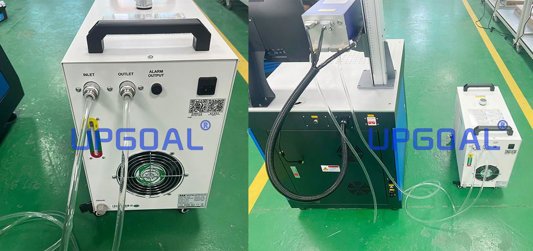  Industrial chiller CWUL-05 cooling the UV laser, ensuring long time continious working. 