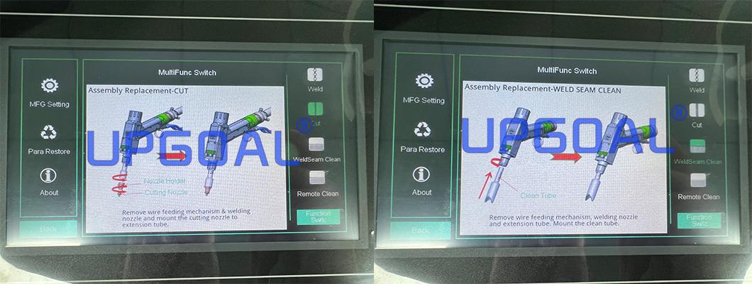 Special combined laser welding cleaning cutting system(RAYTOOLS): The software is easily operated as the mode of human-computer interface. Strong software function can be realized by simple touch screen.It has editable and memory functions.