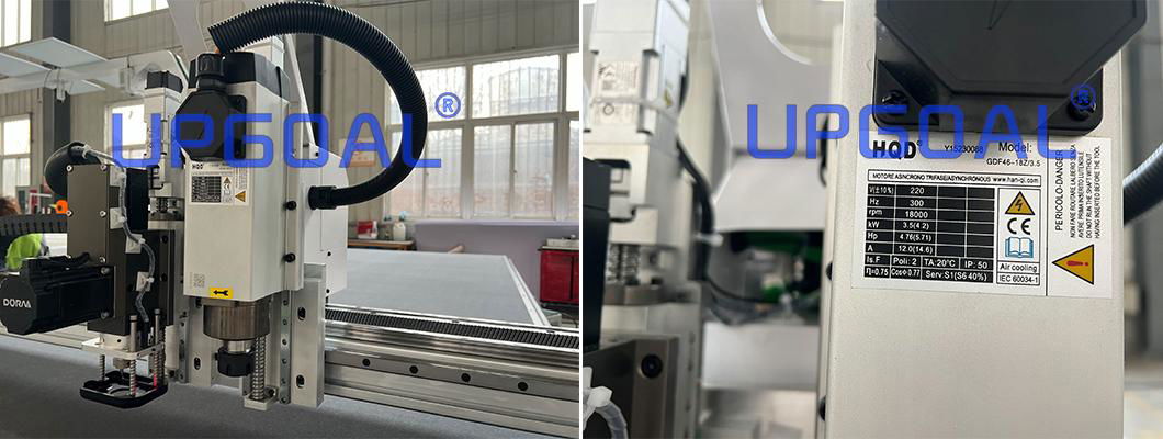 With a 3.5kw air cooling milling knife tool: with high speed rotary tool,  makes the cutting edge of material be smoother, in addition to processing for hard materials,  can also process for foam material. Application: acrylic, wood, PVC foam sheet, PVC expansion sheet and other industries