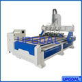 1325- 4 Heads 4 Rotary CNC Wood Engraving Carving Router Machine 