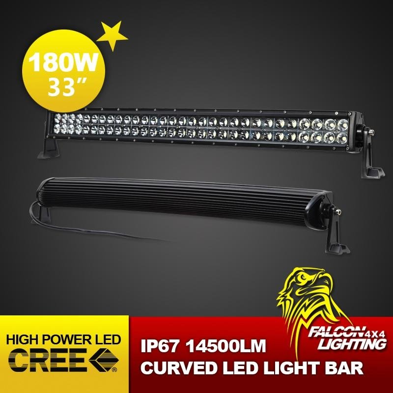 Factory Price 33" 180W Cree Curved LED Light Bar for Offroad Truck Tractor 4X4 4
