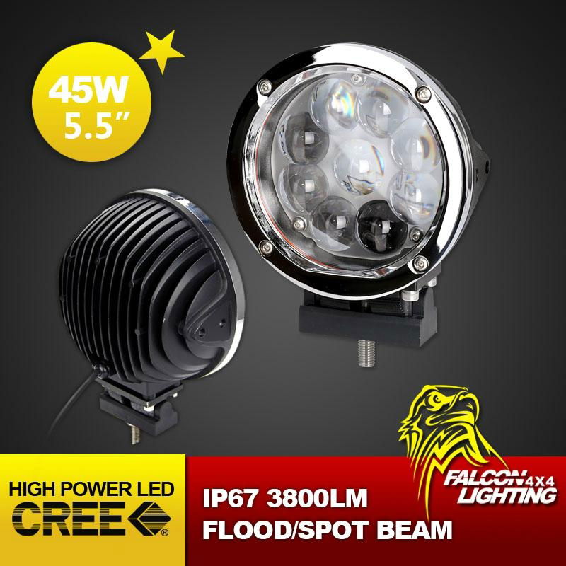 Hot Sale 5.5" 45W Hi-low Beam Car Offroad Truck LED Work Light Driving Lamp