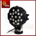 Hot Sale 7" 51W Red Ring Offroad Tractor ATV 4X4 LED Work Light 3