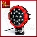 Hot Sale 7" 51W Red Ring Offroad Tractor ATV 4X4 LED Work Light 2